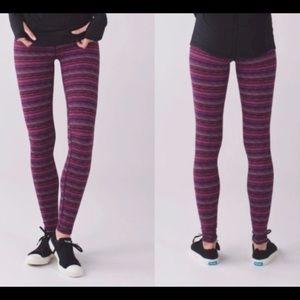 Lululemon Purple Striped Leggings